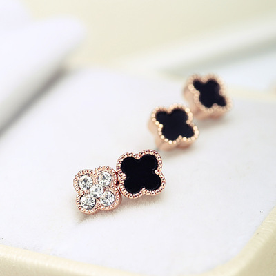 合金电镀经典四叶草耳钉 义乌宏图科技厂家直销优势解析